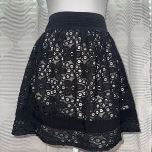 Joe Benbasset Black Lace Skater Skirt